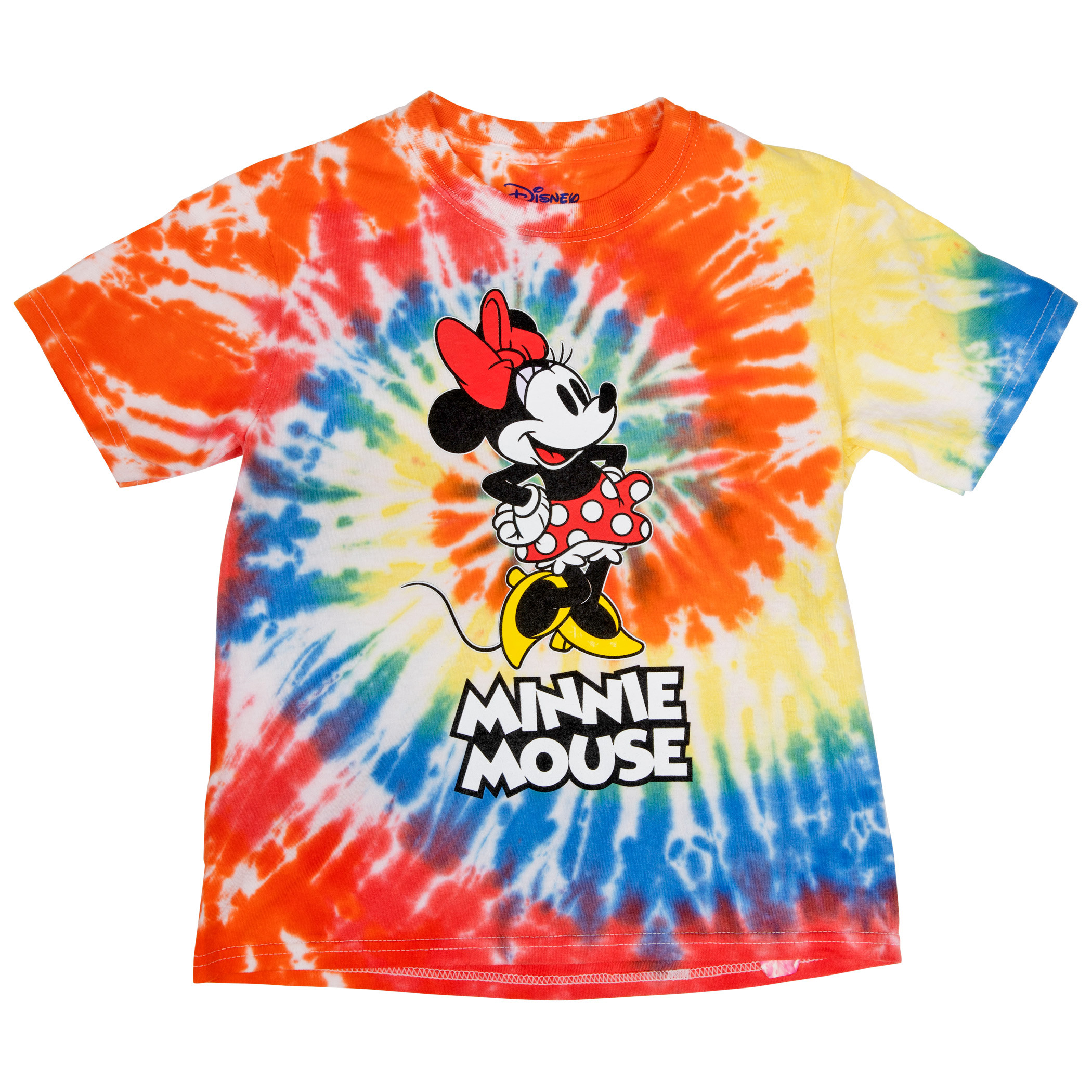 Disney Minnie Mouse Character Tie Dye Kids T Shirt Multi Color